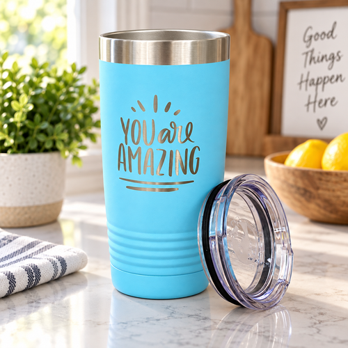20 oz Engraved Tumbler – “You Are Amazing”