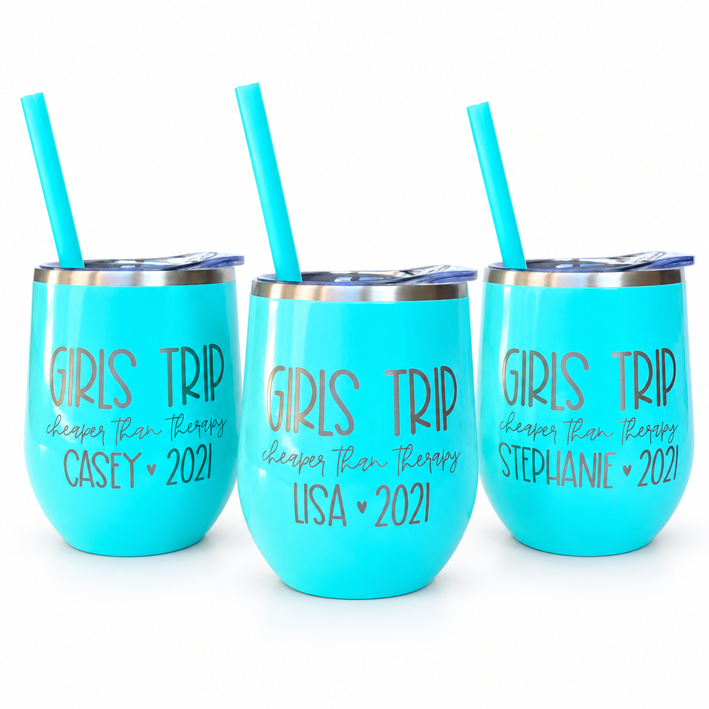 Personalized Girls Trip Wine Tumblers