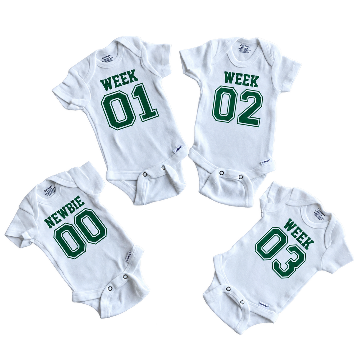 Varsity Baby Milestone Onesies® Set – Monthly Bodysuits