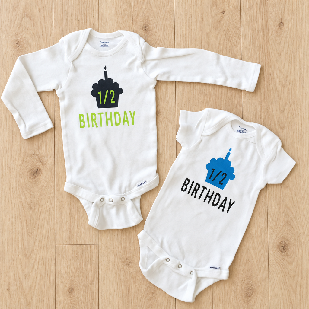 Personalized Half Birthday Onesie® with Name