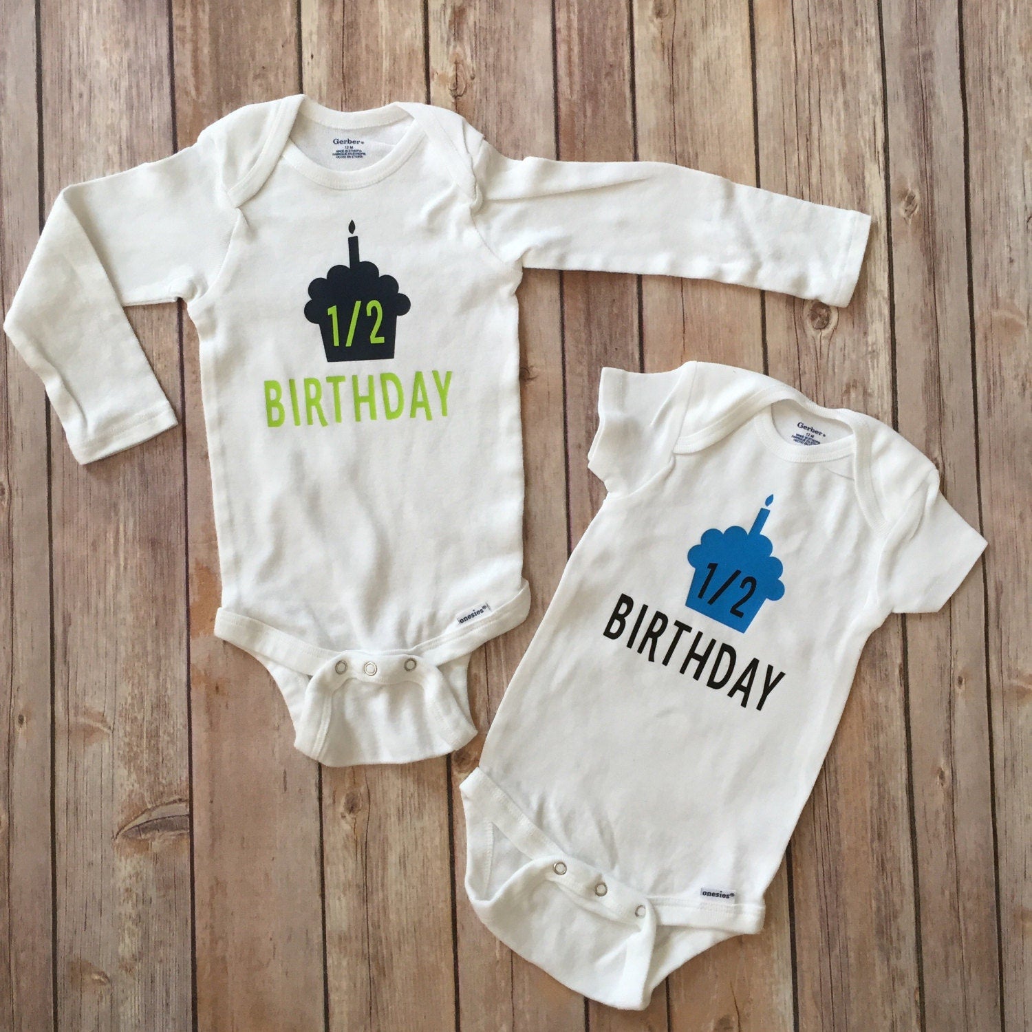 Half Birthday Onesie® || 1/2 Birthday Shirt with Name || Half Birthday Outfit || Personalized 1/2 Birthday Onesie®