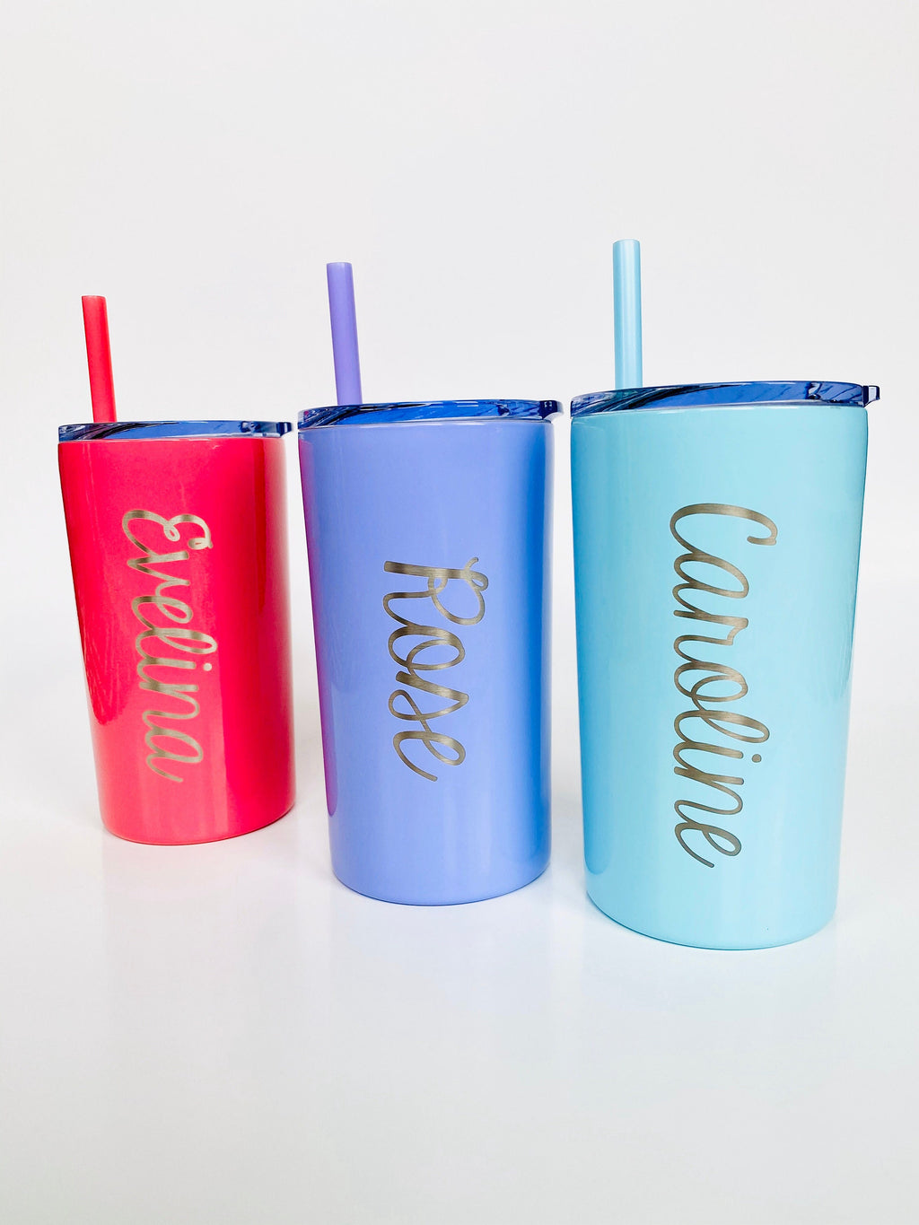 Engraved Mini Tumbler with Straw || FREE SHIPPING || Stainless Steel Cup || Birthday Gift || Dishwasher Safe || Personalized Cup with Name